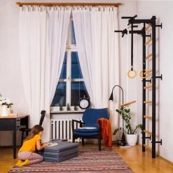 BenchK 721 + A076 Wall Bars With Accessories -Sports and Fitness Shop BenchK 311 Black Wall bar with a 1