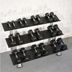 Muscle D Fitness Rubber Hex Dumbbell Sets