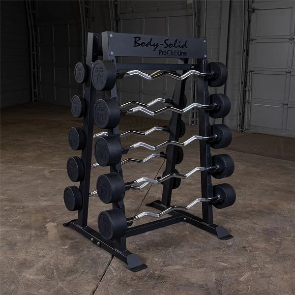 Body Solid Fixed Barbell, Fixed Curl Bar Rack 5 Body Solid Fixed Barbell, Fixed Curl Bar Rack - Image 3