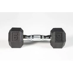 York Barbell 5-50lb Premium PVC Hex Dumbbell Set - Chrome Ergo Handle -Sports and Fitness Shop YorkBarbell5 50lbPremiumPVCHexDumbbellSet10lbs