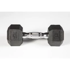York Barbell 5-50lb Premium PVC Hex Dumbbell Set - Chrome Ergo Handle -Sports and Fitness Shop YorkBarbell5 50lbPremiumPVCHexDumbbellSet15lbs