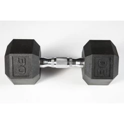York Barbell 5-50lb Premium PVC Hex Dumbbell Set - Chrome Ergo Handle -Sports and Fitness Shop YorkBarbell5 50lbPremiumPVCHexDumbbellSet30lbs