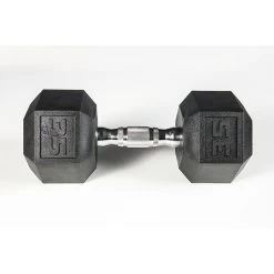 York Barbell 5-50lb Premium PVC Hex Dumbbell Set - Chrome Ergo Handle -Sports and Fitness Shop YorkBarbell5 50lbPremiumPVCHexDumbbellSet35lbs