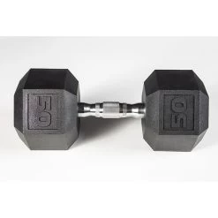 York Barbell 5-50lb Premium PVC Hex Dumbbell Set - Chrome Ergo Handle -Sports and Fitness Shop YorkBarbell5 50lbPremiumPVCHexDumbbellSet50lbs