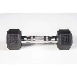 York Barbell 5-50lb Premium PVC Hex Dumbbell Set - Chrome Ergo Handle -Sports and Fitness Shop YorkBarbell5 50lbPremiumPVCHexDumbbellSet5lbs