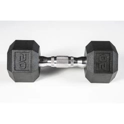 York Barbell 5-50lb Premium PVC Hex Dumbbell Set - Chrome Ergo Handle -Sports and Fitness Shop YorkBarbell5 50lbPremiumPVCHexDumbbellSetl20lbs