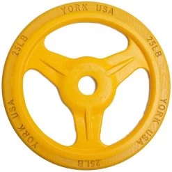York Barbell Bumper Grip Plate (Color) -Sports and Fitness Shop YorkBarbellBumperGripPlate Color 25lbs