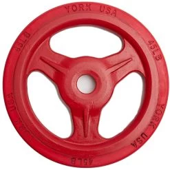 York Barbell Bumper Grip Plate (Color) -Sports and Fitness Shop YorkBarbellBumperGripPlate Color 45lbs