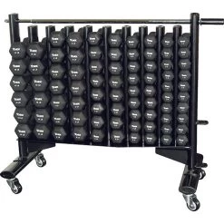 York Barbell Neoprene Hexagon Fitbell Club Pack With Rack