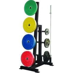 York Barbell Single-Sided Weight Plate Tree 5 York Barbell Single-Sided Weight Plate Tree -Sports and Fitness Shop YorkBarbellSingle SidedWeightPlateTreeWithPlates
