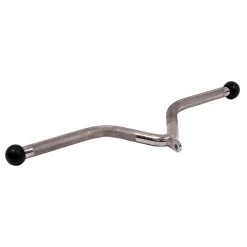 York Barbell V Shape Chrome Bar W/ Rubber Ends