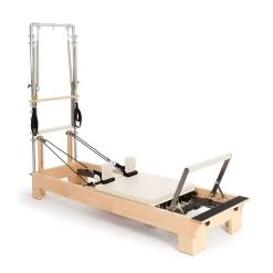 Elina Pilates Wood Reformer With Tower -Sports and Fitness Shop wood reformer with tower ivory